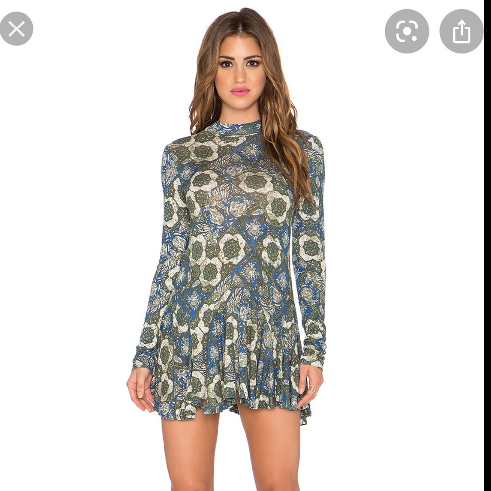 Free People printed mini dress
